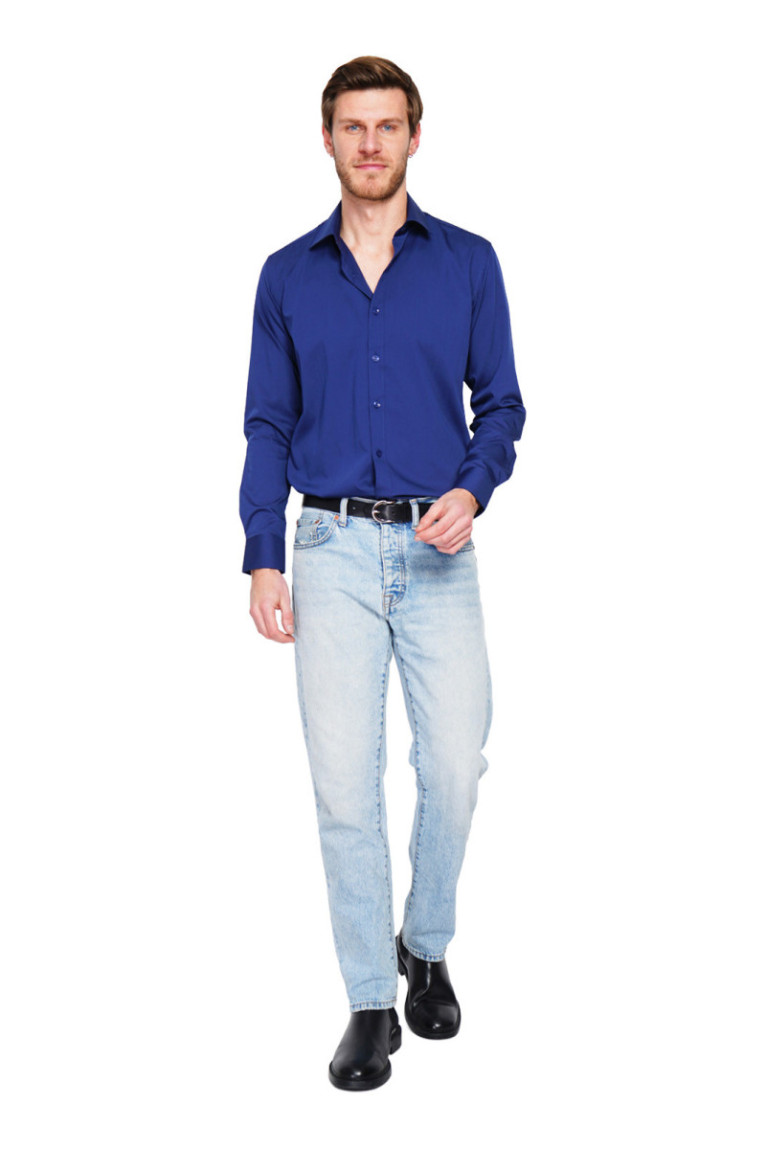 Chemise manches longues Marine