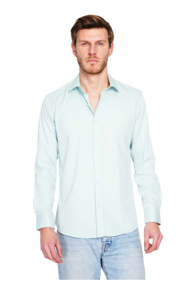 Chemise manches longues Vert amande