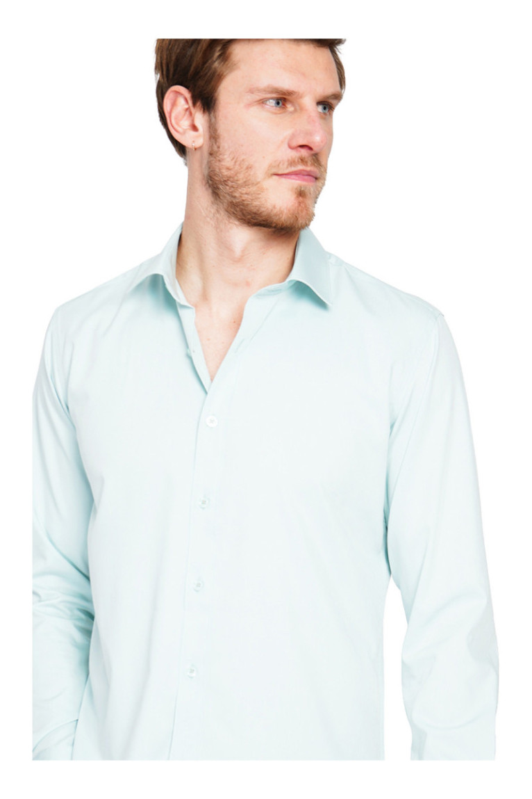 Chemise manches longues Vert amande