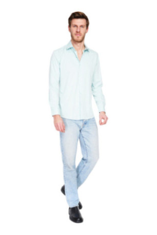 Chemise manches longues Vert amande