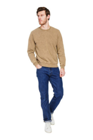 Sweat manches longues kaki clair