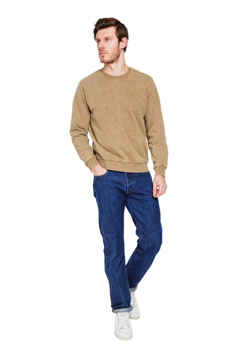 Sweat manches longues kaki clair