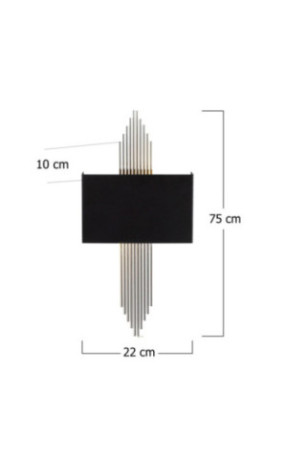 Applique murale - Noir Argent