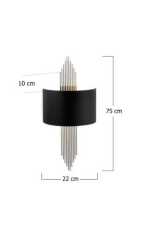 Applique murale - Noir Argent