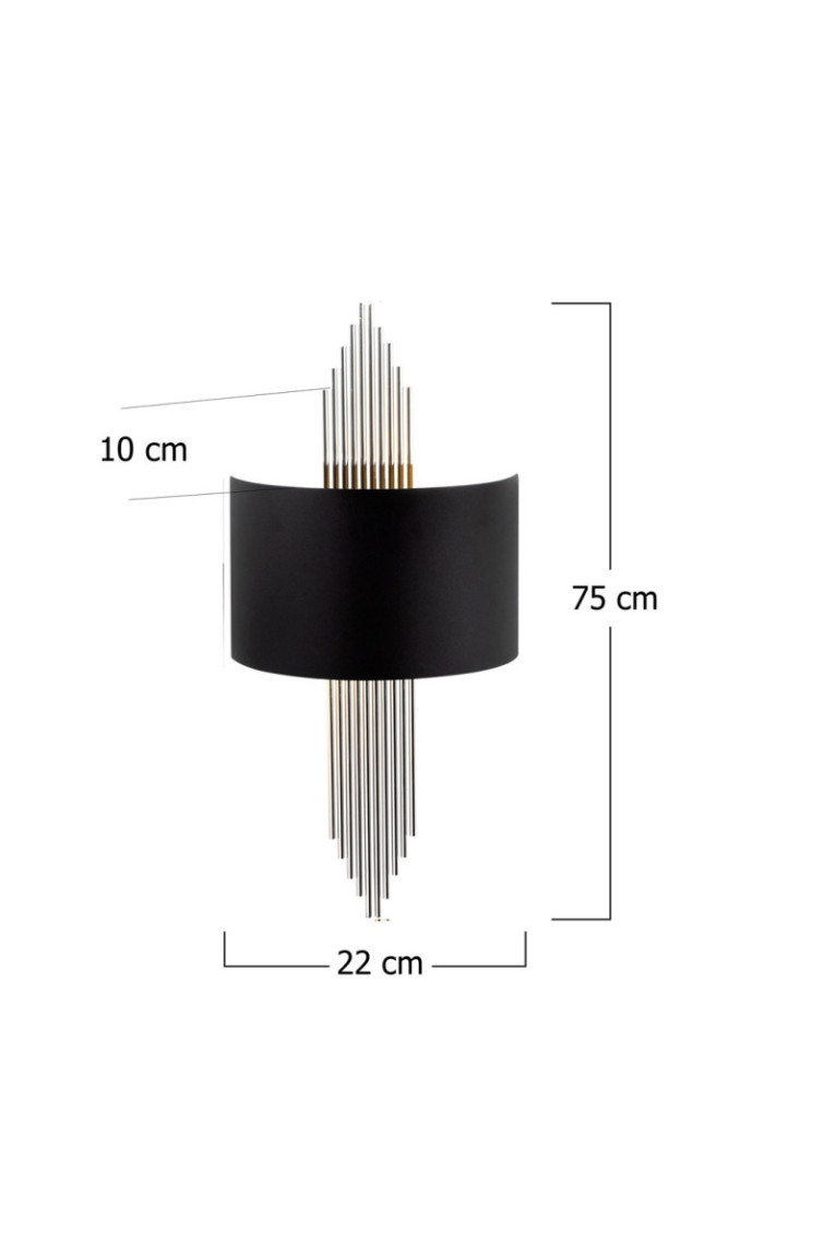 Applique murale - Noir Argent