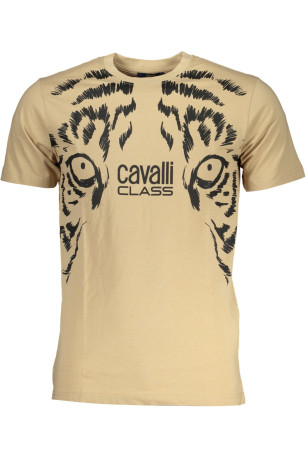 T-shirt homme manches courtes beige Cavalli Class