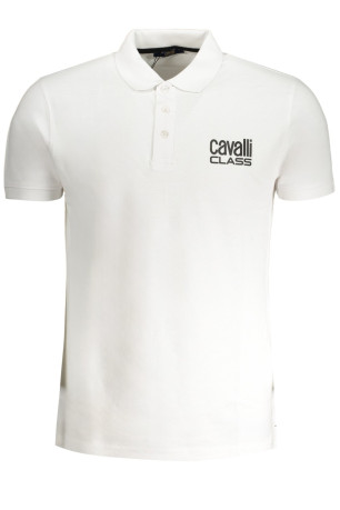 Polo homme manches courtes blanc Cavalli Class