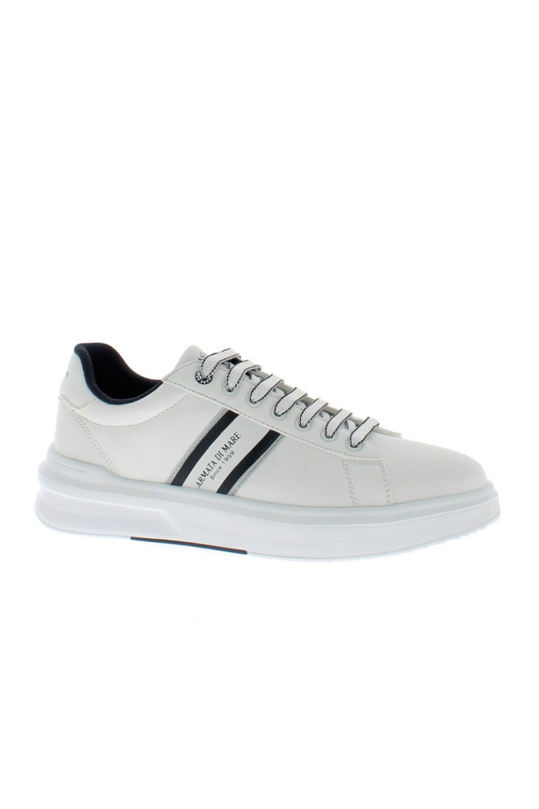 Sneakers blanc cassé et marine