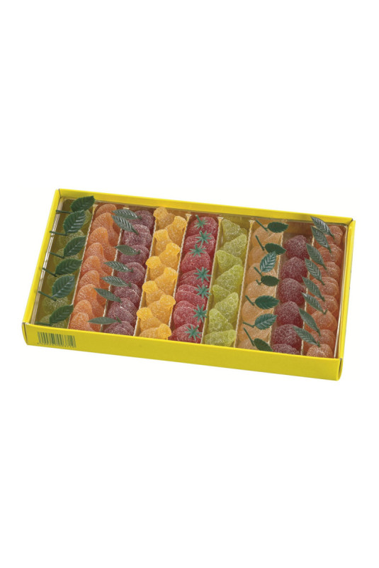 Pâte de fruits extra en forme de fruits - boîte de 1kg