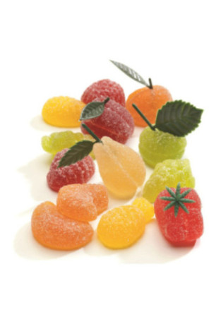 Pâte de fruits extra en forme de fruits - boîte de 1kg