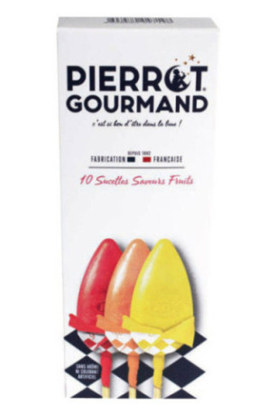 Sucettes plates Pierrot Gourmand aux fruits - Etui de 10