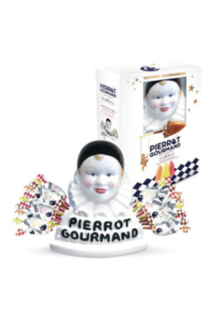 Buste Pierrot Gourmand et 40 sucettes assorties - le coffret