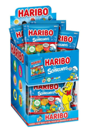 Haribo 30 mini sachets Schtroumpfs lisses