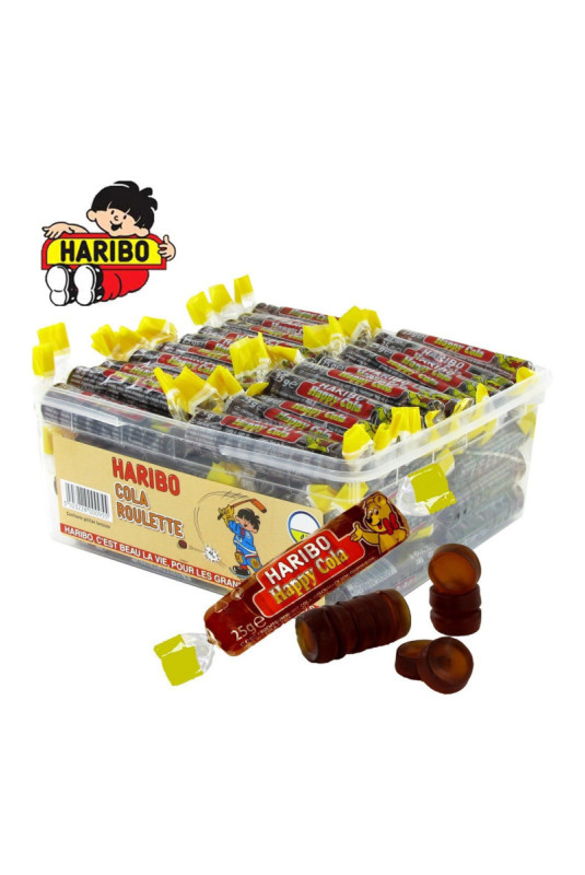 Haribo Tubo de 45 Roulettes Cola