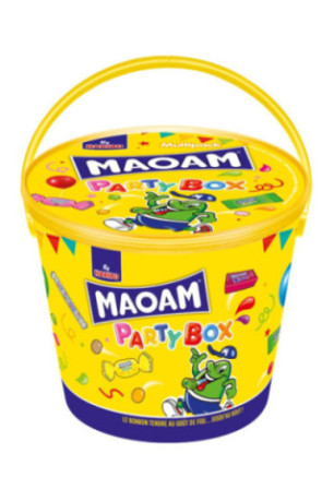Seau Party box HARIBO garni de confiserie Maoam - 690g