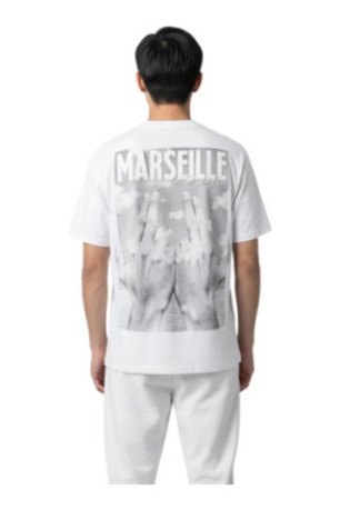 T-shirt Marseille bébé manches courtes blanc