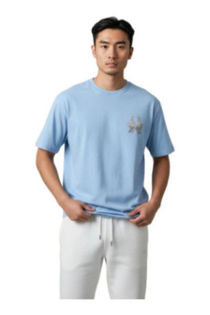 T-shirt Marseille bébé manches courtes bleu
