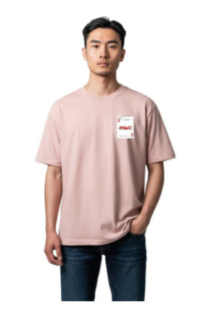 T-shirt Amor manches courtes rose