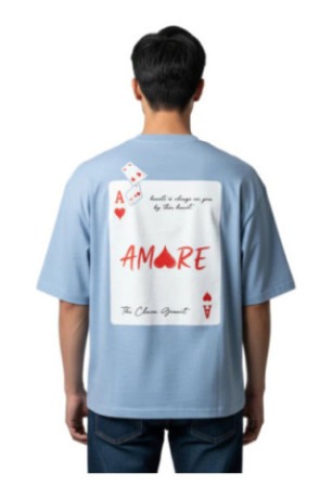 T-shirt Amore manches courtes bleu