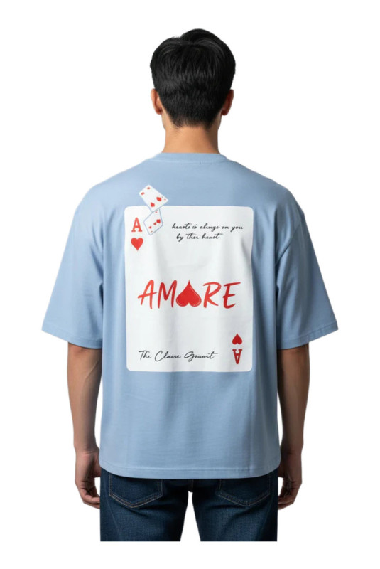 T-shirt Amore manches courtes bleu
