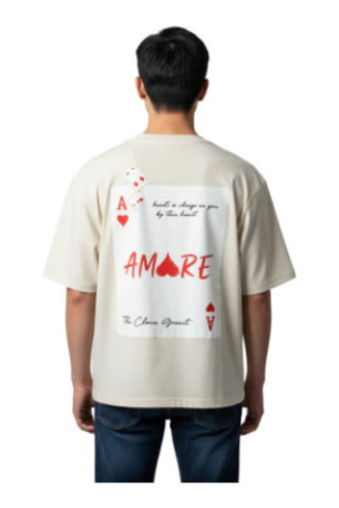 T-shirt Amor manches courtes beige