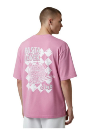 T-shirt Pasta Lover Club manches courtes rose