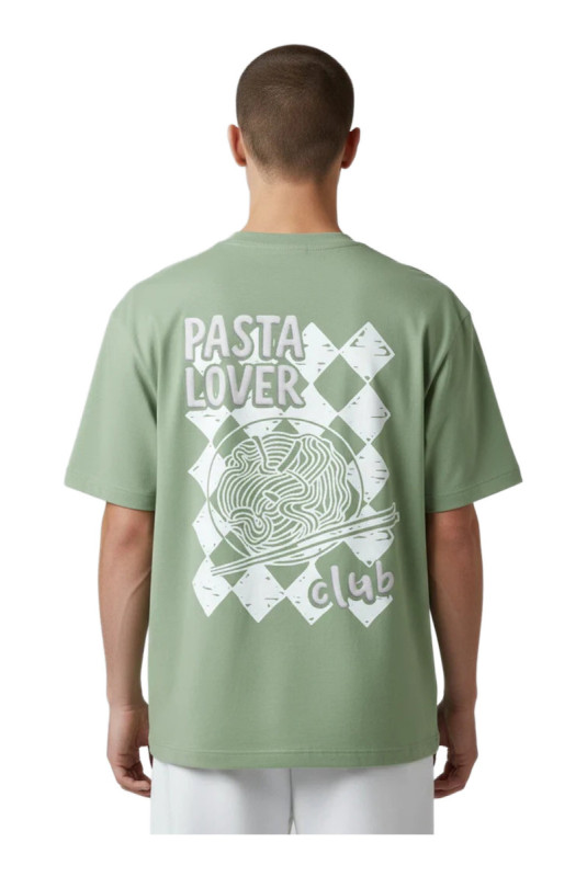 T-shirt Pasta Lover Club manches courtes vert