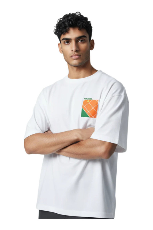 T-shirt Padel Court manches courtes Blanc