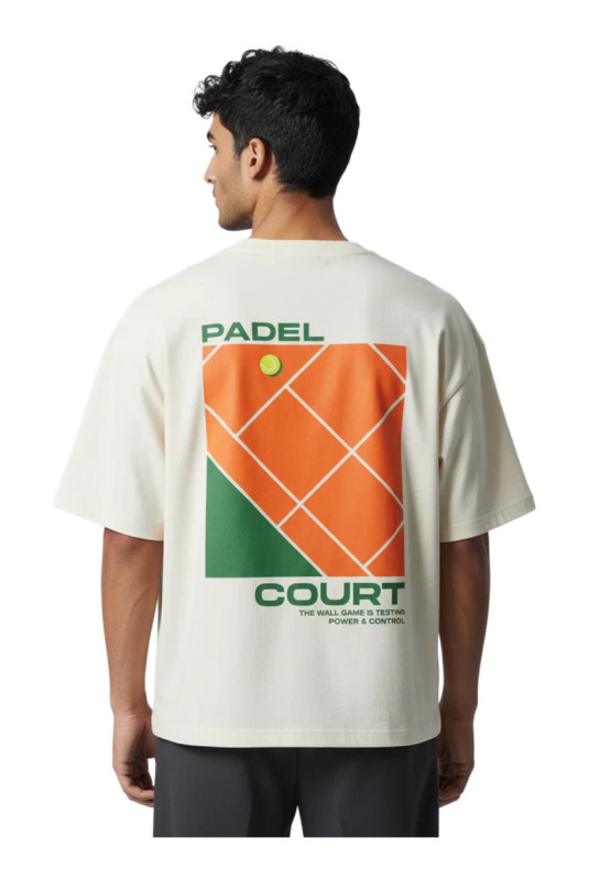 T-shirt Padel Court manches courtes beige