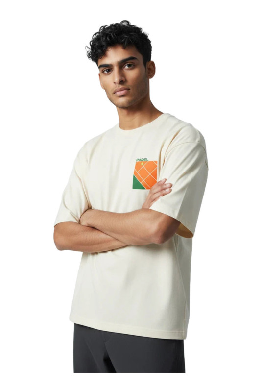 T-shirt Padel Court manches courtes beige
