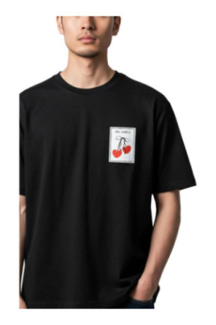 T-shirt Ma chérie manches courtes noir