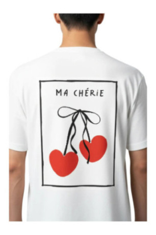 T-shirt Ma Chérie manches courtes blanc
