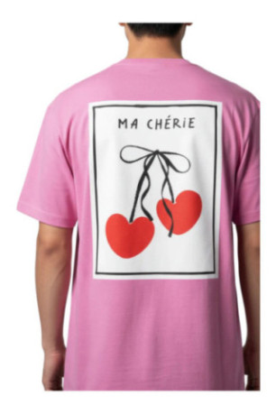 T-shirt Ma Chérie manches courtes rose