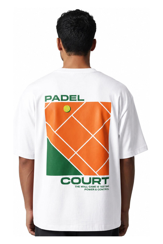 T-shirt Padel Court manches courtes Blanc