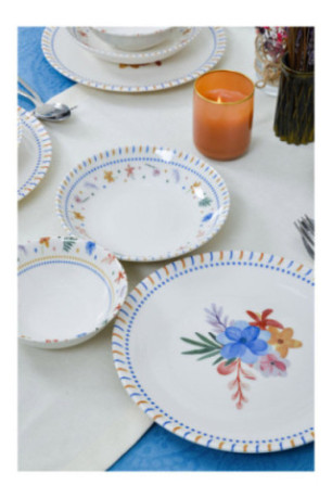 Service de table (18 pièces) - Multicolore