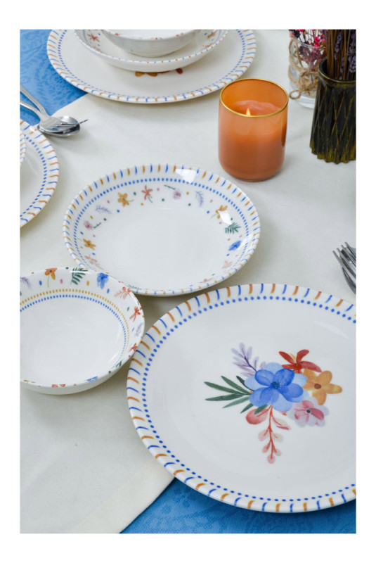 Service de table (18 pièces) - Multicolore