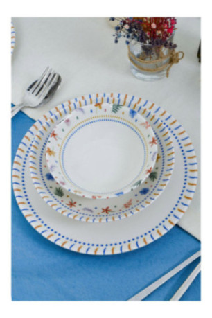 Service de table (18 pièces) - Multicolore