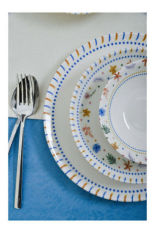 Service de table (18 pièces) - Multicolore