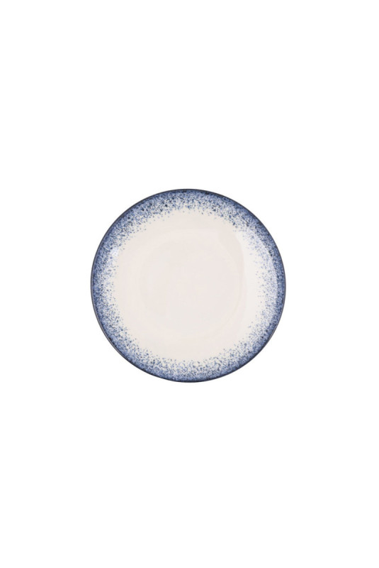 Service de table (18 pièces) - Bleu foncé Blanc