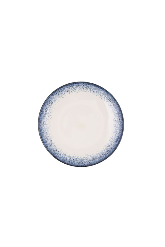 Service de table (18 pièces) - Bleu foncé Blanc