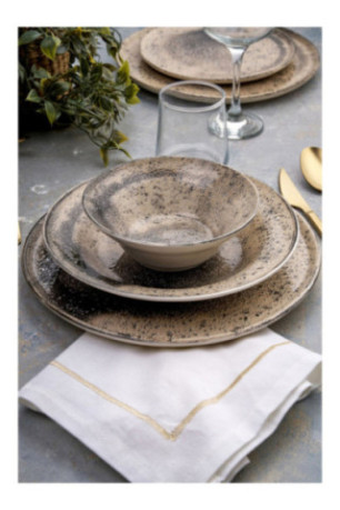 Service de table (24 pièces) - Vison brun noir