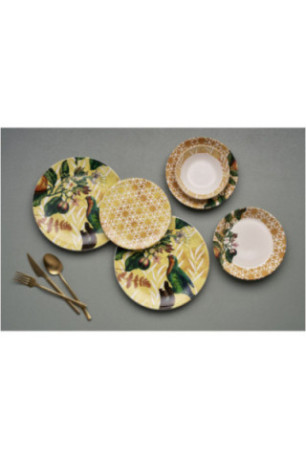 Service de table (24 pièces) - Jaune