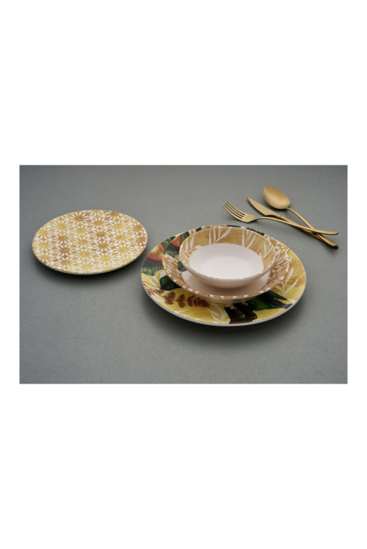 Service de table (24 pièces) - Jaune