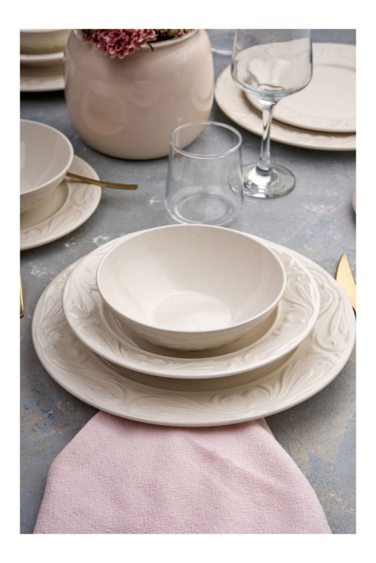 Service de table (24 pièces) - Crème