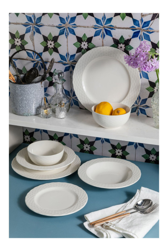 Service de table (24 pièces) - Blanc