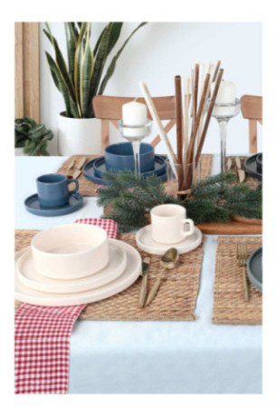 Service de table en céramique (20 pièces) - Multicolore