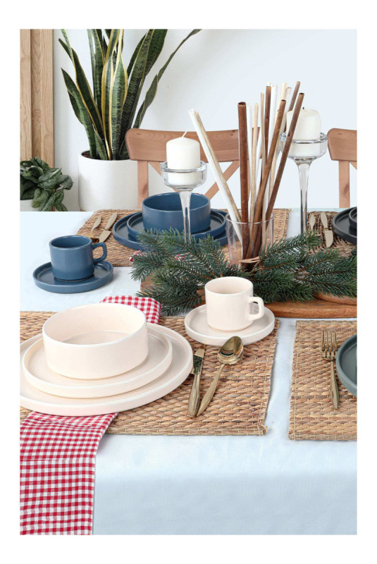Service de table en céramique (20 pièces) - Multicolore