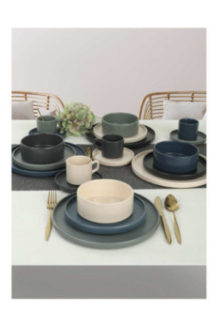 Service de table en céramique (20 pièces) - Multicolore