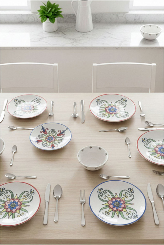 Service de table (24 pièces) - Multicolore