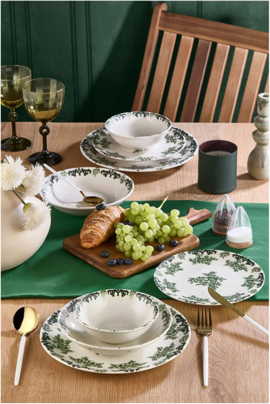 Service de table (24 pièces) - Kaki Menthe